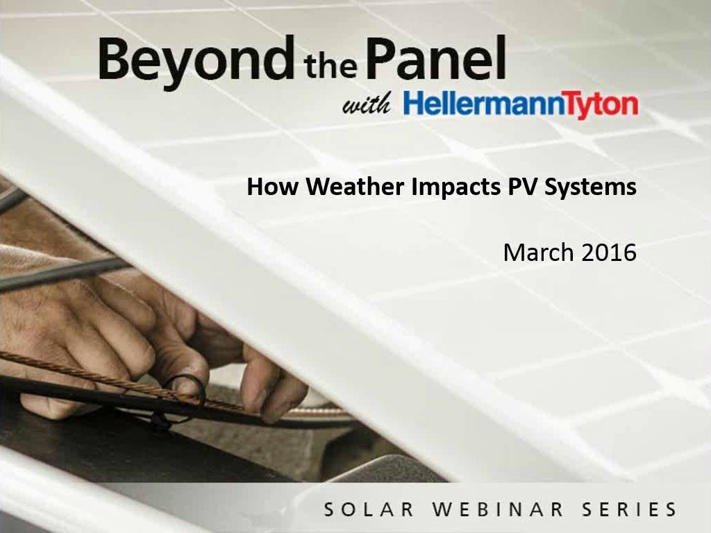 How Weather Impacts PV Systems - HellermannTyton