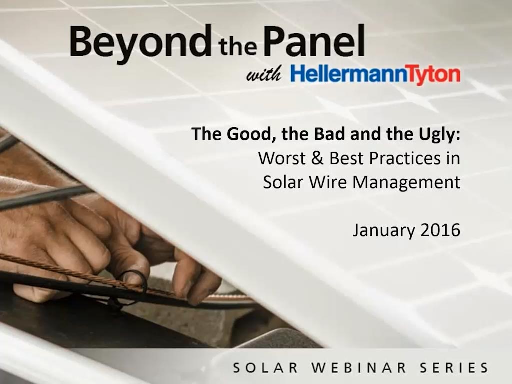 Worst & Best Practices in Solar Wire Management - HellermannTyton